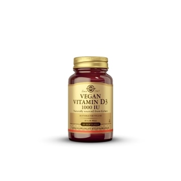 Solgar - Vitamina D3 vegana 1000 UI - 60 cápsulas blandas