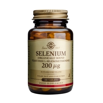 Solgar - Selenio 200 µg (sin levadura) - 100 comprimidos
