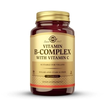 Solgar - Vitamina B-complex con Vitamina C - 250 comprimidos