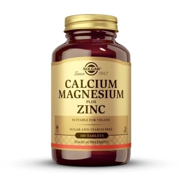 Solgar - Calcio y Magnesio con Zinc - 100 comprimidos