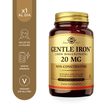 Solgar - Hierro GentleTM - 180 cápsulas vegetales