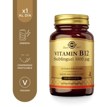 Solgar - Vitamina B12 1000µg - 250 comprimidos masticables