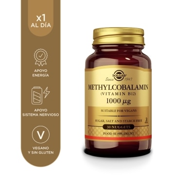 Solgar - Metilcobalamina (vitamina B12) - 30 comprimidos masticables
