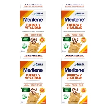 Pack Ahorro Meritene® Fuerza y Vitalidad 4 Batidos Café Descafeinado 60 sobres