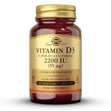 Solgar - Vitamina D3 2200 UI (55 µg) - 50 cápsulas vegetales