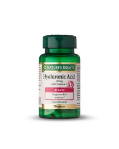 NATURE'S BOUNTY® Ácido Hialurónico 20 mg con Vitamina C - 30 cápsulas