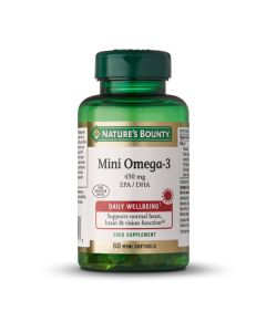 NATURE'S BOUNTY® Mini Omega-3 450 mg - 60 mini cápsulas blandas