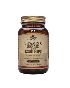 Solgar - Rose hips C 500 mg Vitamina C con escaramujo - 100 comprimidos