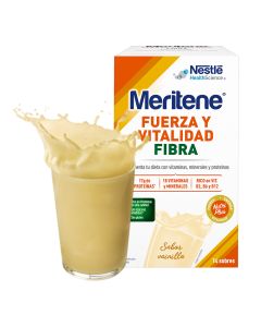 Meritene® Fuerza y Vitalidad Fibra - Batido Vainilla - 14 sobres de 35g
