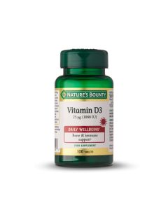 NATURE'S BOUNTY® Vitamina D3 25 µg (1000UI) - 100 comprimidos