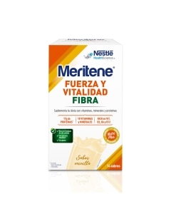 Meritene® Fuerza y Vitalidad Fibra - Batido Vainilla - 14 sobres de 35g