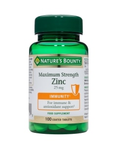NATURE'S BOUNTY® Máxima Potencia Zinc 25 mg - 100 comprimidos recubiertos
