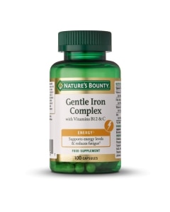 NATURE'S BOUNTY® Hierro Gentle Complex con Vitaminas C & B12 - 100 cápsulas