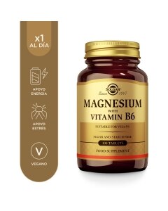 Solgar - Magnesio con Vitamina B6 - 100 comprimidos