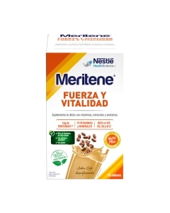 Meritene® Fuerza y Vitalidad Batido Café Descafeinado - 15 sobres de 30g