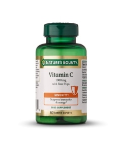 NATURE'S BOUNTY® Vitamina C 1000 mg con Escaramujo - 60 comprimidos recubiertos oblongos