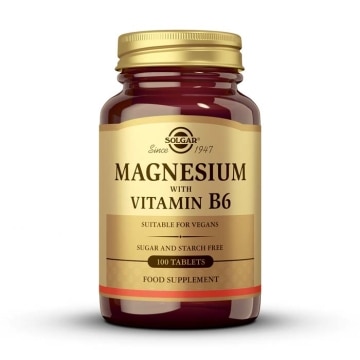 Solgar - Magnesio con Vitamina B6 - 100 comprimidos