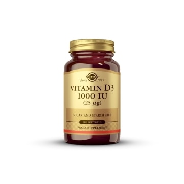 Solgar - Vitamina D3 1000 IU 25 μg - 100 cápsulas blandas