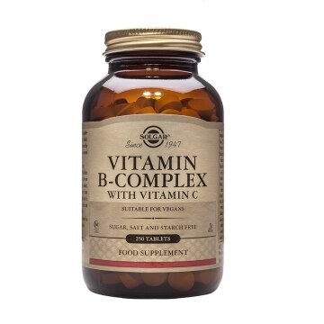 Solgar - Vitamina B Complex con vitamina C - 250 comprimidos