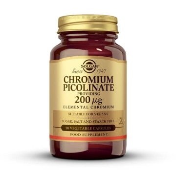 Solgar - Picolinato de cromo 200 μg - 90 cápsulas vegetales