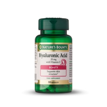 NATURE'S BOUNTY® Ácido Hialurónico 20 mg con Vitamina C - 30 cápsulas