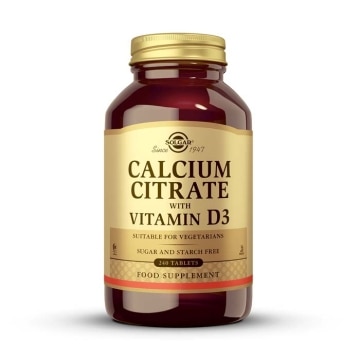 Solgar - Citrato de Calcio con Vitamina D3 - 240 comprimidos