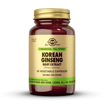 Solgar - Ginseng coreano extracto de raíz - 60 cápsulas vegetales