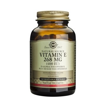 Solgar - Vitamina E 400 UI - 50 cápsulas blandas vegetales