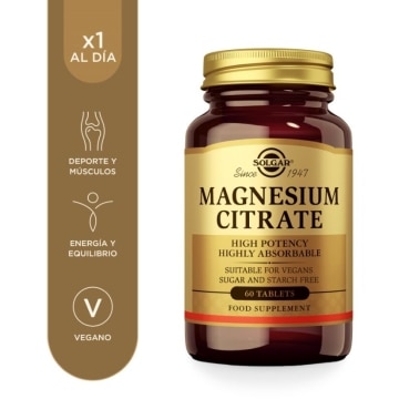 Solgar - Citrato de magnesio  - 60 comprimidos
