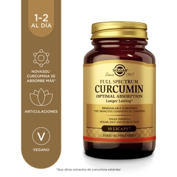 Solgar - Full Spectrum Cúrcuma - 30 cápsulas