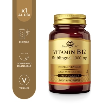 Solgar - Vitamina B12 1000µg - 100 comprimidos masticables