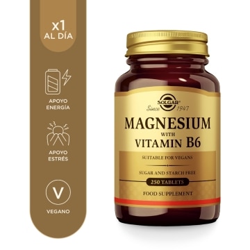 Solgar - Magnesio con Vitamina B6 - 250 comprimidos