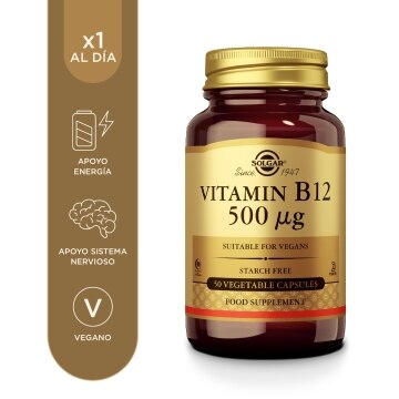 Solgar - Vitamina B12 500 μg - 50 cápsulas vegetales