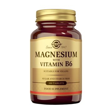 Solgar - Magnesio con Vitamina B6 - 100 comprimidos