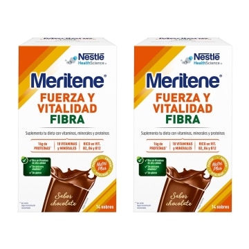 Meritene Fuerza y Vitalidad batido Fibra Chocolate x2