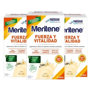 Meritene Fuerza y Vitalidad batido Vainilla x3
