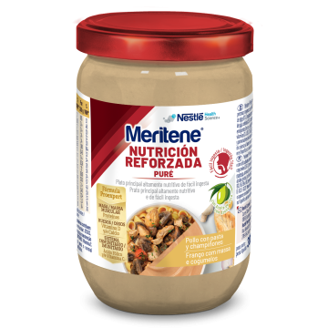 Meritene® Nutrición Reforzada - Puré Pollo con pasta y champiñones - Tarro 300g