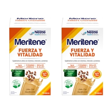 Pack Ahorro Meritene® Fuerza y Vitalidad 2 Batidos Café Descafeinado 30 sobres
