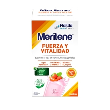Meritene® Fuerza y Vitalidad Batido Fresa - 15 sobres de 30 g