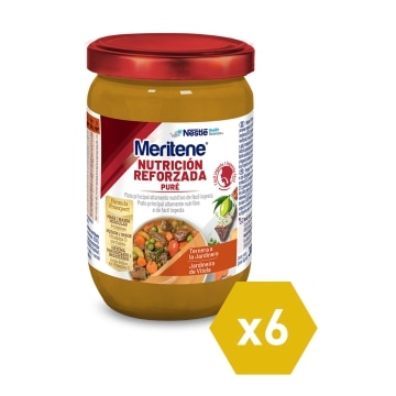 Pack Ahorro 6 tarros Puré Ternera a la Jardinera -Meritene® Nutrición Reforzada
