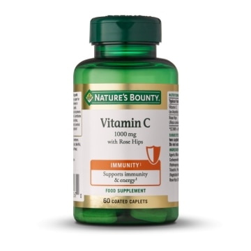 NATURE'S BOUNTY® Vitamina C 1000 mg con Escaramujo - 60 comprimidos recubiertos oblongos
