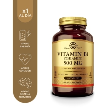 Solgar - Vitamina B1 500 mg - 100 comprimidos