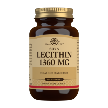 Solgar - Lecitina de Soja 1360 mg - 180 cápsulas blandas