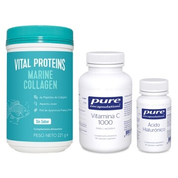 Pack Belleza Colágeno Marino, Ácido Hialurónico y Vitamina C