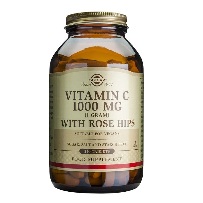 Rose Hips Vitamina C 1000 mg 250 comprimidos Nutrición es Vida