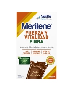 Meritene&reg; Fuerza y Vitalidad Fibra - Batido Chocolate - 14 sobres de 35g