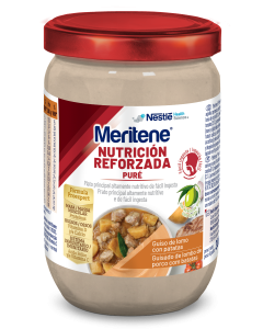 Meritene&reg; Nutrici&oacute;n Reforzada - Pur&eacute; Guiso de Lomo con patatas - Tarro 300g