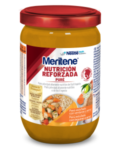 Meritene&reg; Nutrici&oacute;n Reforzada - Pur&eacute; Pavo Estofado con Verduras y Arroz - Tarro 300g