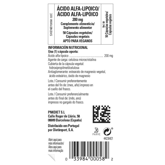 Solgar - Ácido alfa-lipoico 200 mg - 50 cápsulas vegetales
