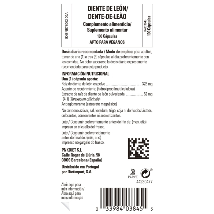 Solgar - Diente de león - 100 cápsulas vegetales